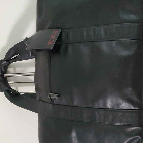 Rare Tumi Large Men's Boston Leather Weekender Duffel, 55L - Picture 2 of 12